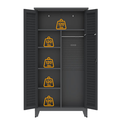 73'' Tall Metal Tool Storage Cabinet, With Ample Storage Space For Garage,Warehouse,Garden,Office, Living Room,Bathroom - view 6