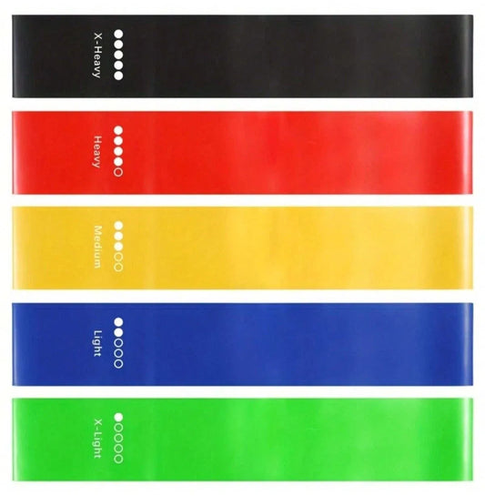 2 PackSet of 5 Resistance Exercise Loop Bands Fitness Yoga Resistance Band TPE Colorful - view 2