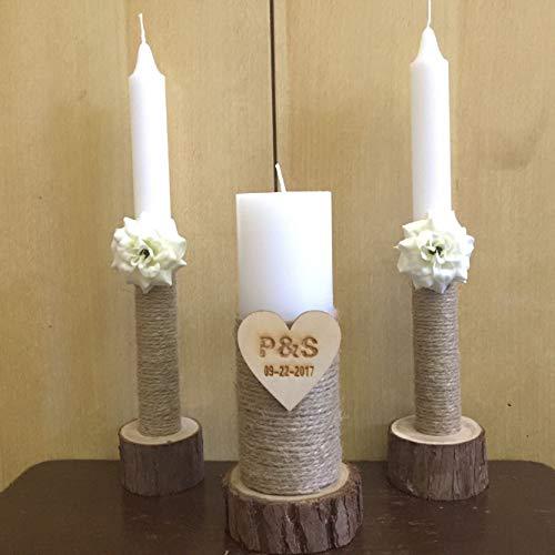 Wooden Wedding Candle Holders - view 6