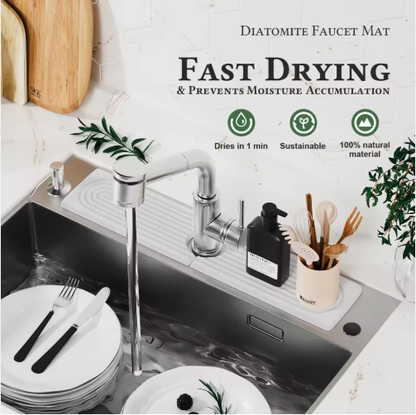 Diatomaceous Earth Sink Tray Stone Home Sink Caddy Kitchen Instant Dry Sink Organizer - view 6