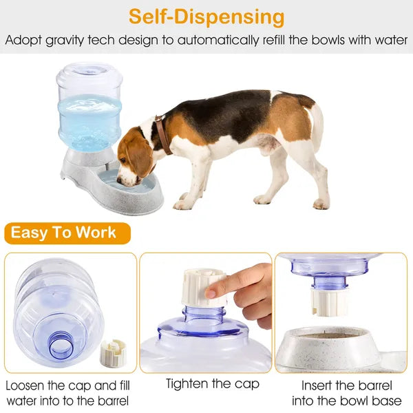 3.5L/1Gal Pet Water Dispenser Self-Dispensing Gravity Pets Water Feeder Automatic Pet Waterer Cat Dog - view 2