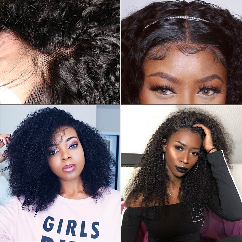 13x4 Lace Front Human Hair Wig Natural Color Deep Wave Density - view 7