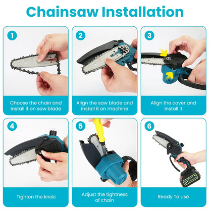 4 In 1 Cordless Pruning Shear And Electric Chainsaw With Max 5.5FT Extension Poles Pole Saw SK5 Blade Brushless Pruning - view 3