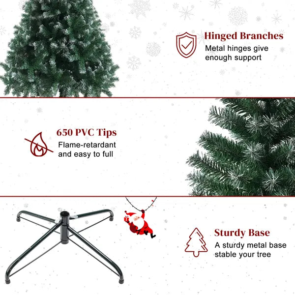 6FT Iron Leg White PVC 812 Branches Christmas Tree - view 4