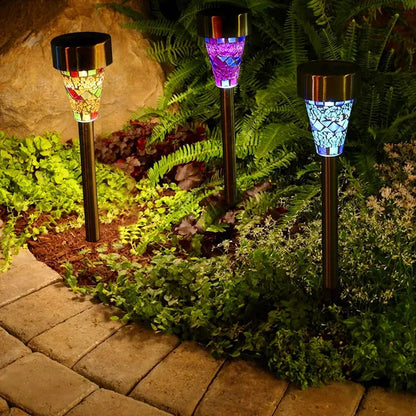 6Packs Solar Garden Lights Outdoor Solar Pathway Lights IP44 Water-resistant Landscape Lights 8Hrs Lawn Lamps For Yard - view 2
