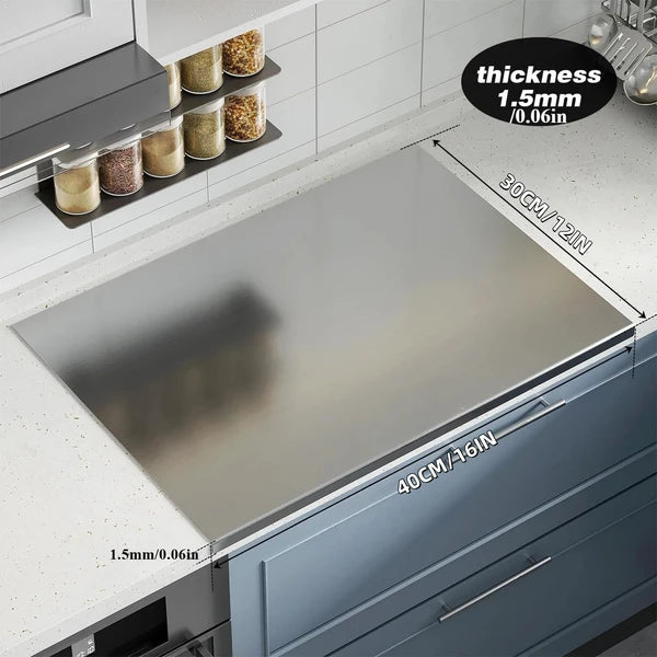 XXL Cooked Meat Baking Tray, Double-sided Cutting Board, Stainless Steel Rolling Plate, Breakfast Tray - view 4