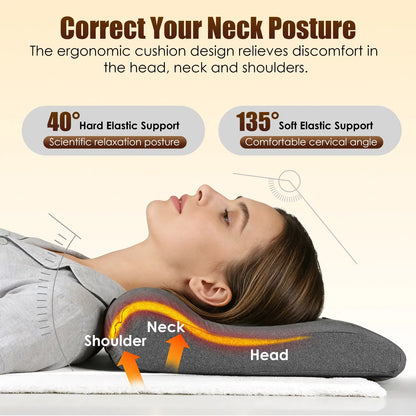 Heated Neck Massager Pillow with 3 Heat Settings (98.6°F-131°F) & 3 Vibration Modes - view 3