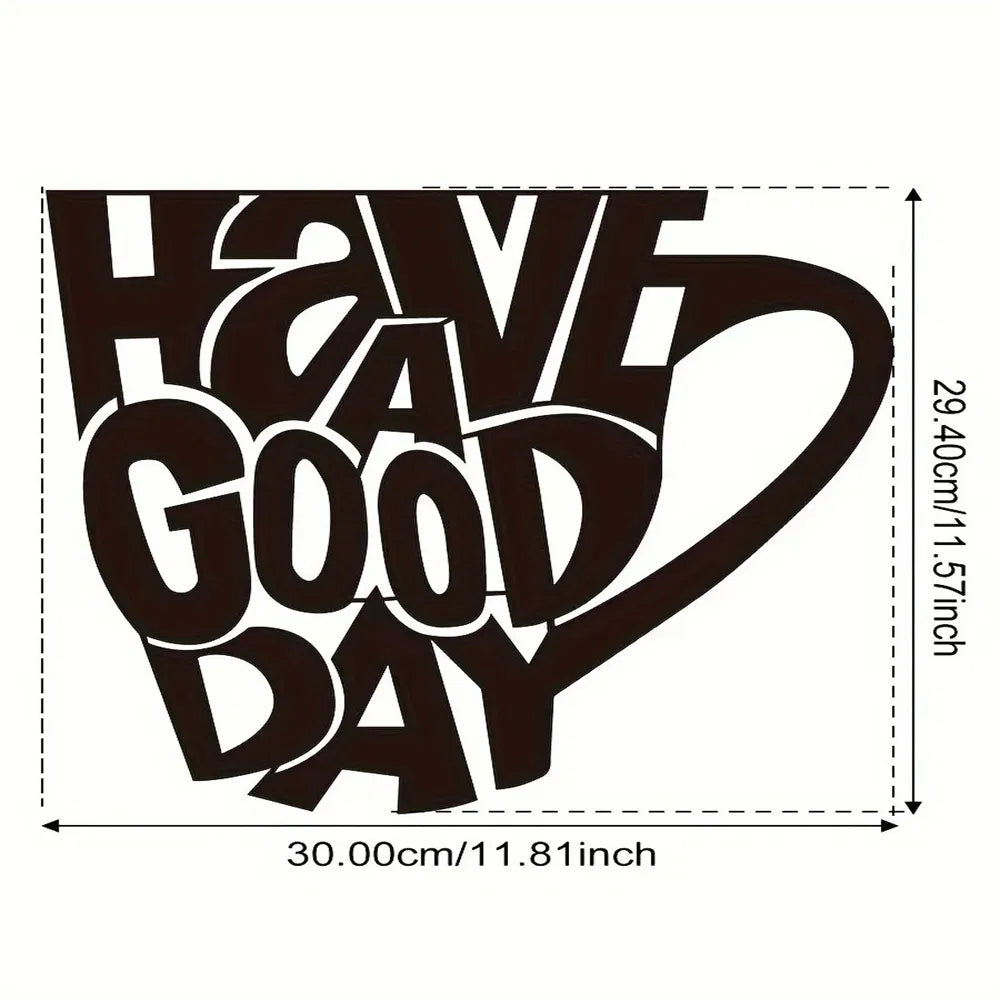 Modern iron Mug Wall Art Black Hanging Decor for Coffee Tea Lovers Kitchen Living Room Minimalist Home Accent - view 6