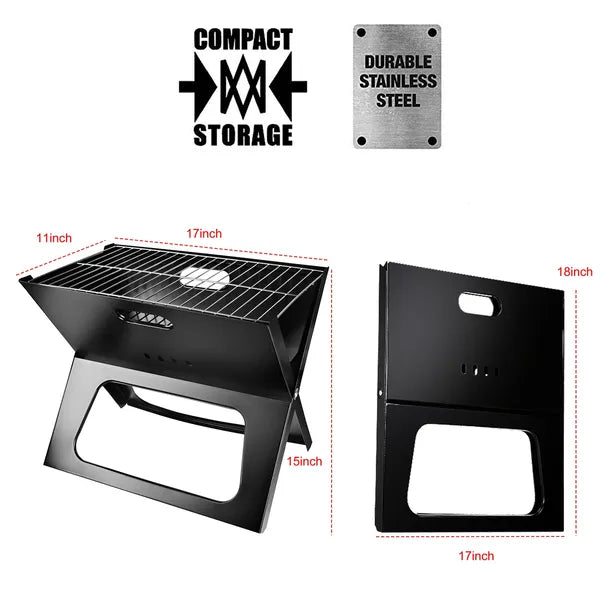 Foldable BBQ Grill Portable BBQ Barbecue Grill Camping Garden Outdoor Travel For Camping Picnic RV Travel Backyard - view 3
