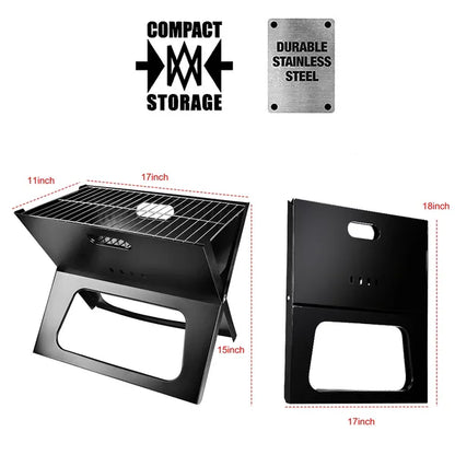 Foldable BBQ Grill Portable BBQ Barbecue Grill Camping Garden Outdoor Travel For Camping Picnic RV Travel Backyard - view 3
