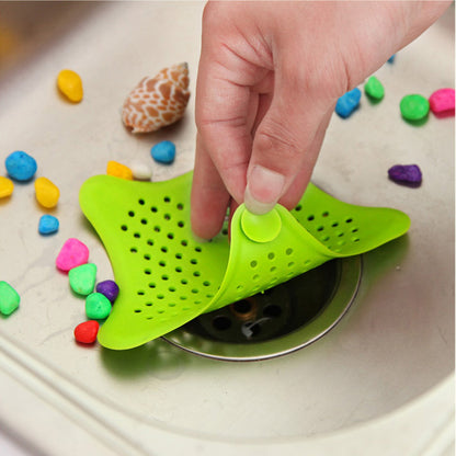 3PCS Silicone Starfish-shaped Sink Drain Filter Bathtub Hair Catcher Stopper Drain Hole Filter Strainer For Bathroom - view 3