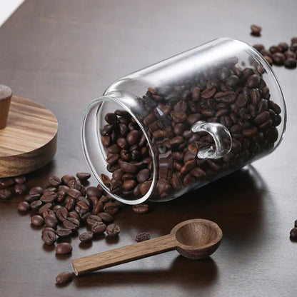 3 Pcs Glass Coffee Jars With Spoons, Candy Jars, Biscuit Jars, Storage Jars, Tea Jars, Snack Jars, Seasoning Jars - view 6