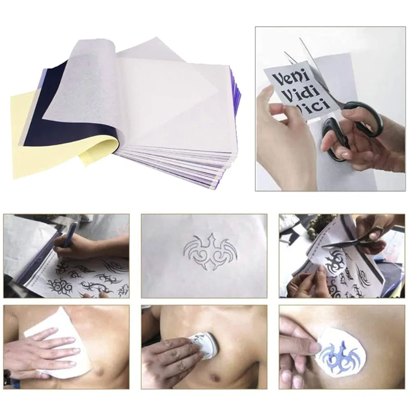 Tattoo Transfer Paper Stencil Carbon Thermal Tracing Hectograph Supplies Sheets - view 4