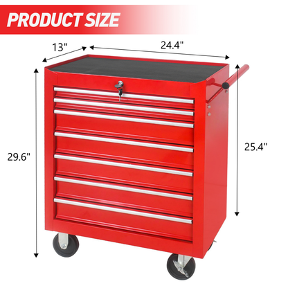 Rolling Tool Chest With 7-Drawer Tool Box With Wheels Multifunctional Tool Cart Mechanic Tool Storage Cabinet - view 2
