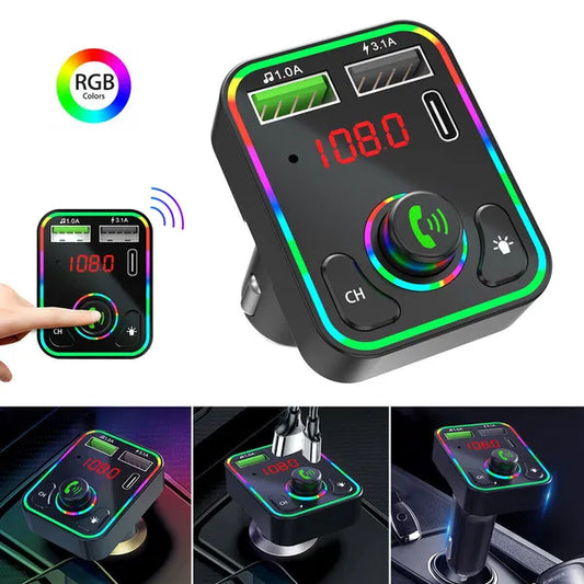 2 Pcs Wireless Car FM Transmitter Mini LED Screen MP3 Bluetooth 5.0 Fast PD Adapter - view 2