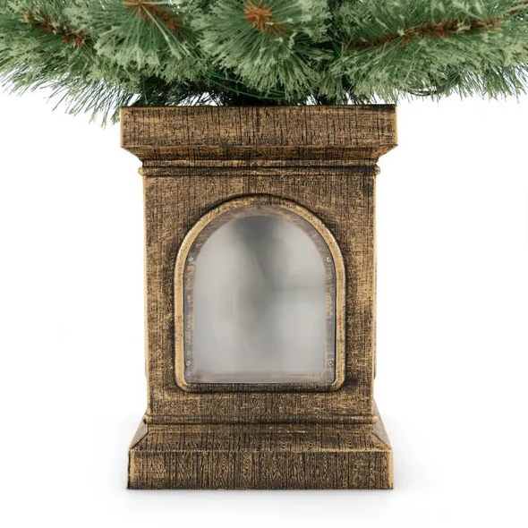 4 Feet Pre-Lit Potted Christmas Tree Pine Needles - view 7