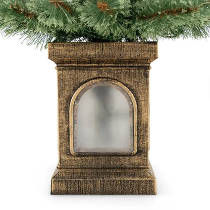 4 Feet Pre-Lit Potted Christmas Tree Pine Needles - view 7