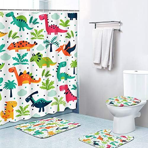 Decorative Artificial Plants Shower Curtain Textile Washable - view 8
