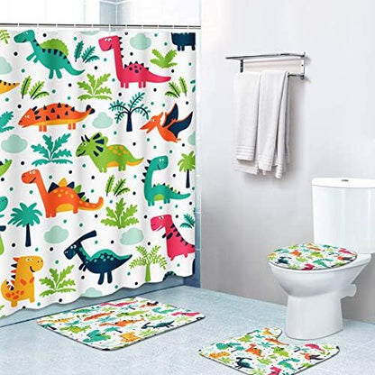 Decorative Artificial Plants Shower Curtain Textile Washable - view 8