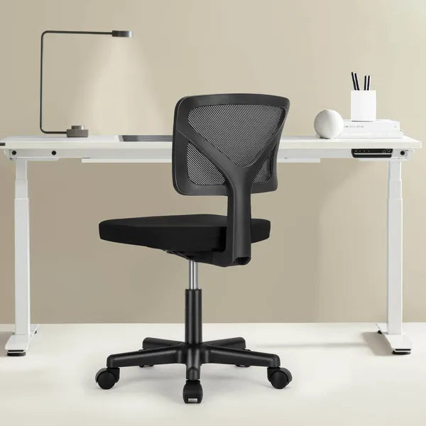 Low-Back Mesh Armless Office Chair,Swivel Rolling Computer Chair No Arms With Lumbar Support - view 7