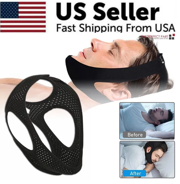 Anti Snoring Chin Strap Sleep Apnea Snore Stop Belt Snoreless Sleep Jaw Solution