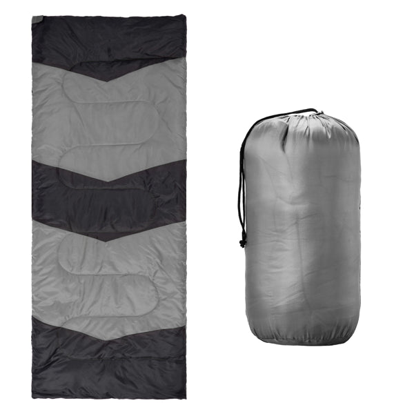 Lightweight Sleeping Bag For Backpacking, Hiking, Waterproof Compact Envelope Sleeping Bag For Cold & Warm Weather, Gray