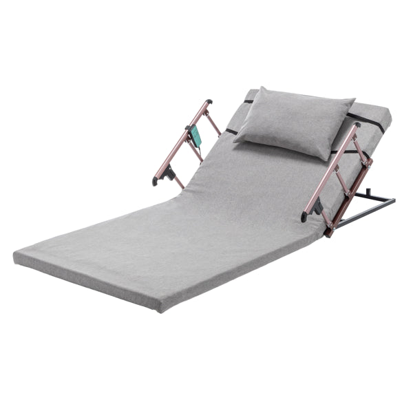 4-68° Upgraded Lifting System Electric Adjustable Bed Backrest with Collapsible Safety Rails, Remote Control