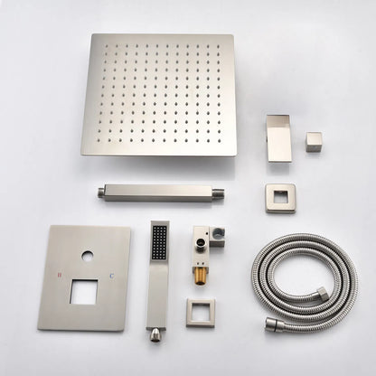Ceiling Mounted Shower System Combo Set with Handheld and 16" Shower head - view 4