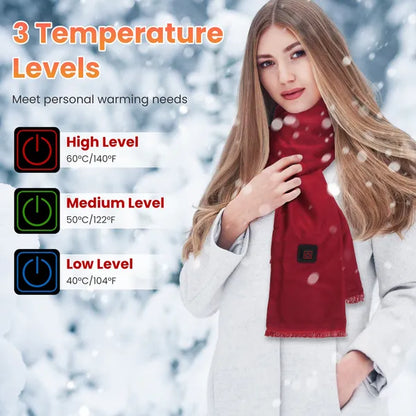 Electric Heated Winter Scarf USB Heating Neck Wrap Unisex Heated Neck Shawl Soft Warm Scarves With 3 Heating Modes - view 5