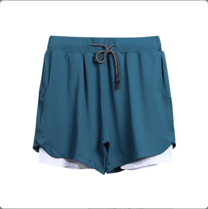 Gym Clothing Men Quick Dry 2 In 1 Gym Shorts Men Polyester Spandex Breathable Shorts Men Liner Running Fitness Shorts - view 3