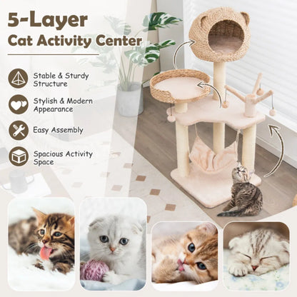 Five-story Cat Tree with Hammock - view 4