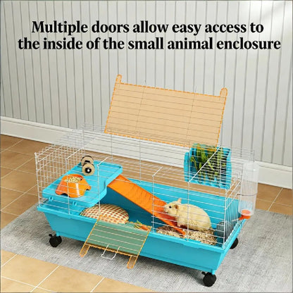 Small Animal Cage, Rolling Bunny Cage, Guinea Pig Cage - view 4