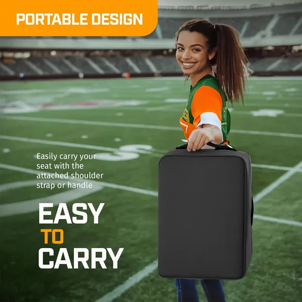 Alpcour Portable Extra Thick Stadium Seat Cushion - 21x 15 Inch Bleacher Cushion With Side Pocket - view 3