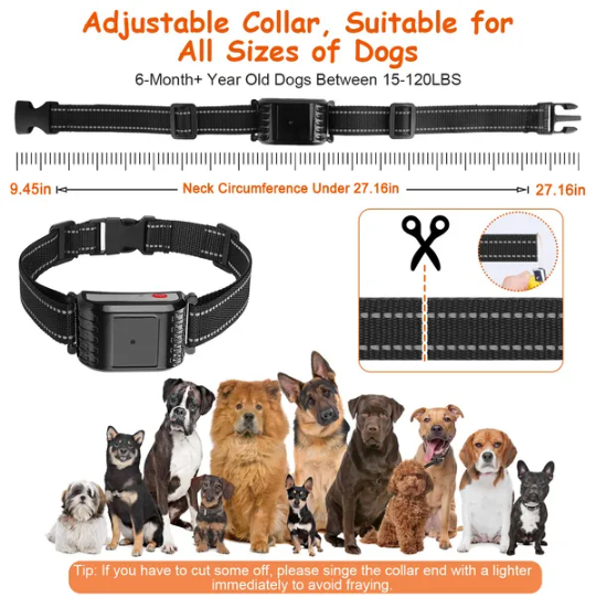 990FT Range Dog Wireless Fence Remote Training Collar IPX6 Waterproof Receiver With 0-9 Levels Beep Vibration Shock - view 3