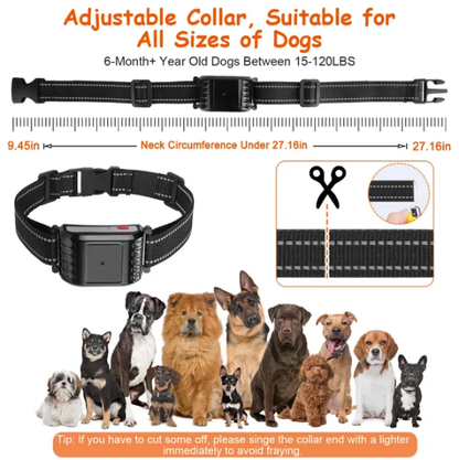 990FT Range Dog Wireless Fence Remote Training Collar IPX6 Waterproof Receiver With 0-9 Levels Beep Vibration Shock - view 3