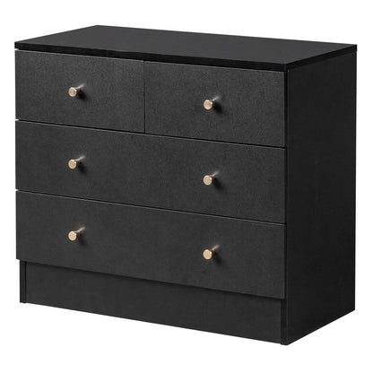 Modern Simple 4-Drawer Dresser Black - view 10