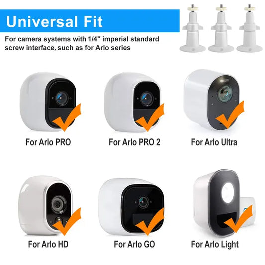 3 Packs Security Camera Wall Mount For Arlo 360 Degree Adjustable Camera Holder Garden Patio Screw Mount - view 2