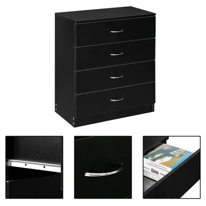 FCH Modern Simple 4-Drawer Dresser Black - view 6