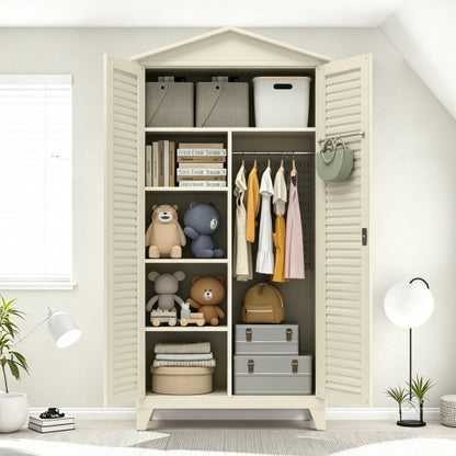 Spire79.1 Tall Metal Tool Storage Cabinet, With Ample Storage Space For Garage,Warehouse,Garden,Office, Living Room