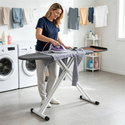 Adjustable Height Ironing Board, 7-Level Foldable Ironing Table with Perforated Metal Base - view 4