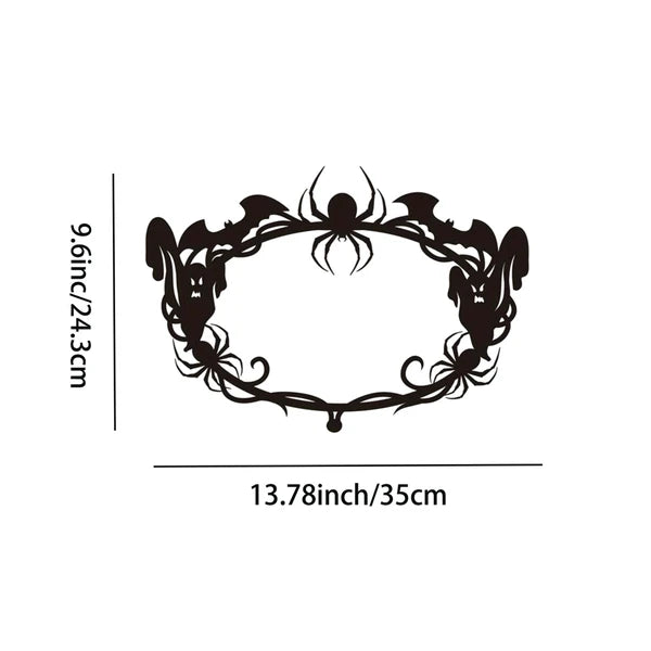 Gothic Bat Spiderweb Ghost Wall Hanging Halloween Decor For Indoor Outdoor Party Home Living Room - view 3
