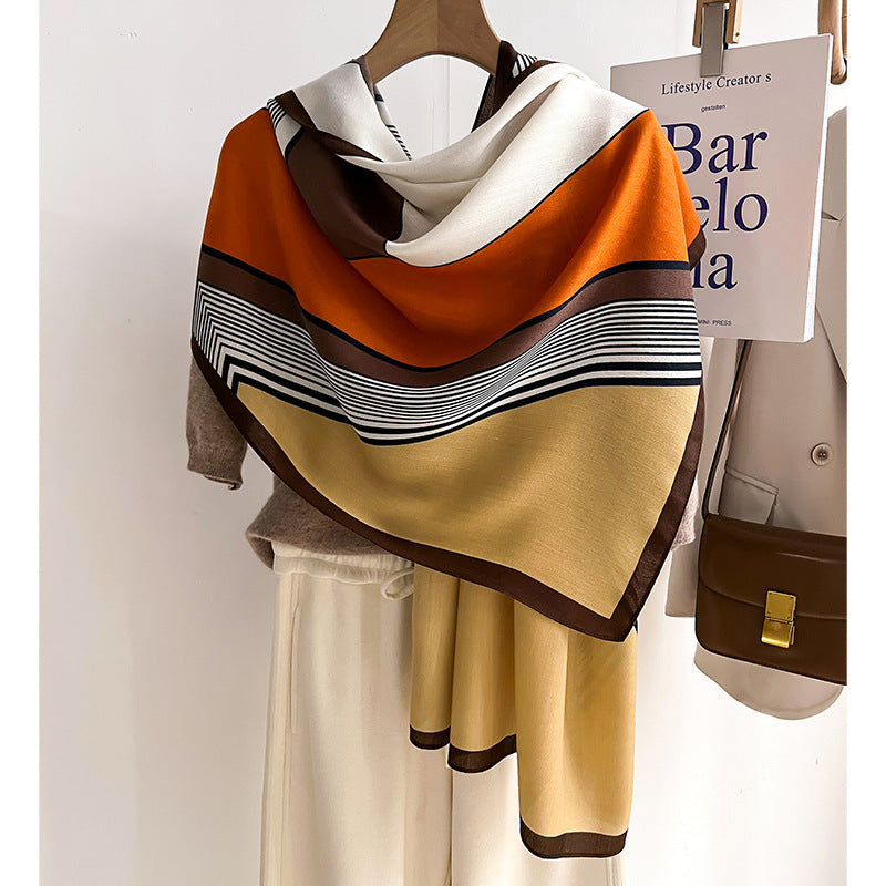 Color Matching Fashion Scarf Scarf Thin Warm Scarf Talma - view 2
