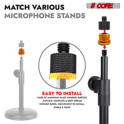 5 Core Microphone Stand Adapter Pack 5/8 M to 3/8 F, 3/8 M to 5/8 F, ¼ - view 7