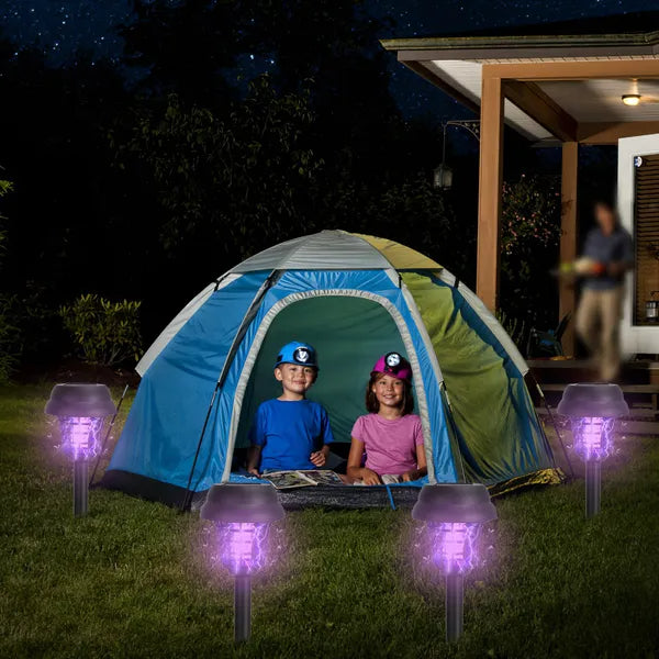4 Pack Solar Powered Mosquito Zapper Outdoor Insect Killer Torch Waterproof Bug Zapper With UV Light White Light - view 6