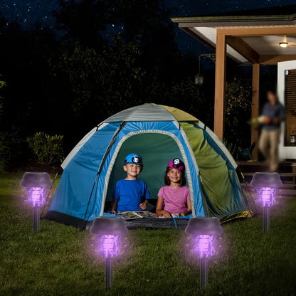 4 Pack Solar Powered Mosquito Zapper Outdoor Insect Killer Torch Waterproof Bug Zapper With UV Light White Light - view 6
