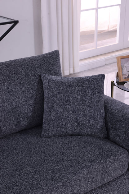 Modern Minimalist Comfortable Fabric GREY Sofa - view 7