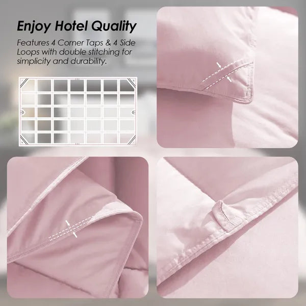 Pink Comforter Insert, Soft And Comfortable Against The Skin, Suitable For All Seasons, Machine Washable - view 2