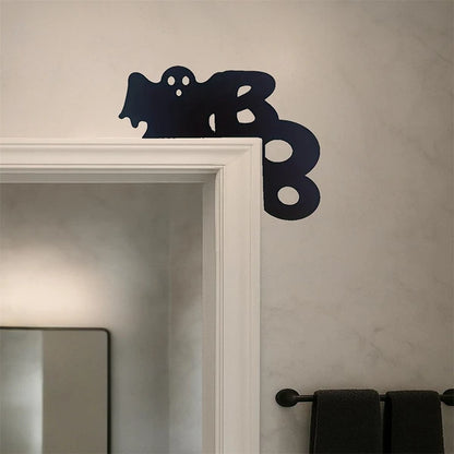 Spooky Ghost Door Hanger Halloween Door Decor Wall Art Home Decor For Bedroom Living Room - view 4