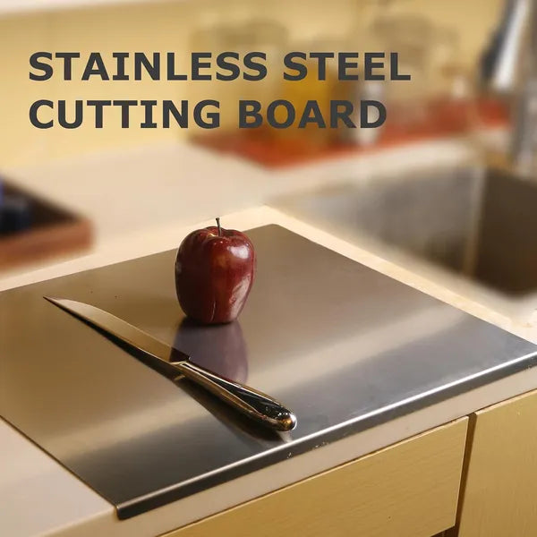 Stainless Steel Cutting Board For Kitchen - Large 304 Chopping Boards With Lid And Non-Slip Pad For Countertop - view 7