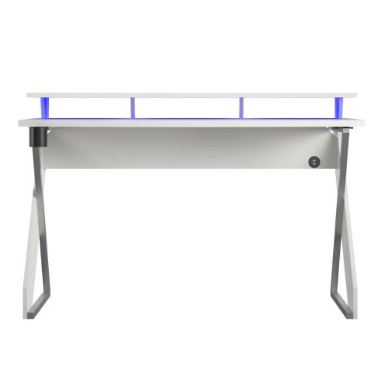 Xtreme Gaming Desk With Riser, White - view 3